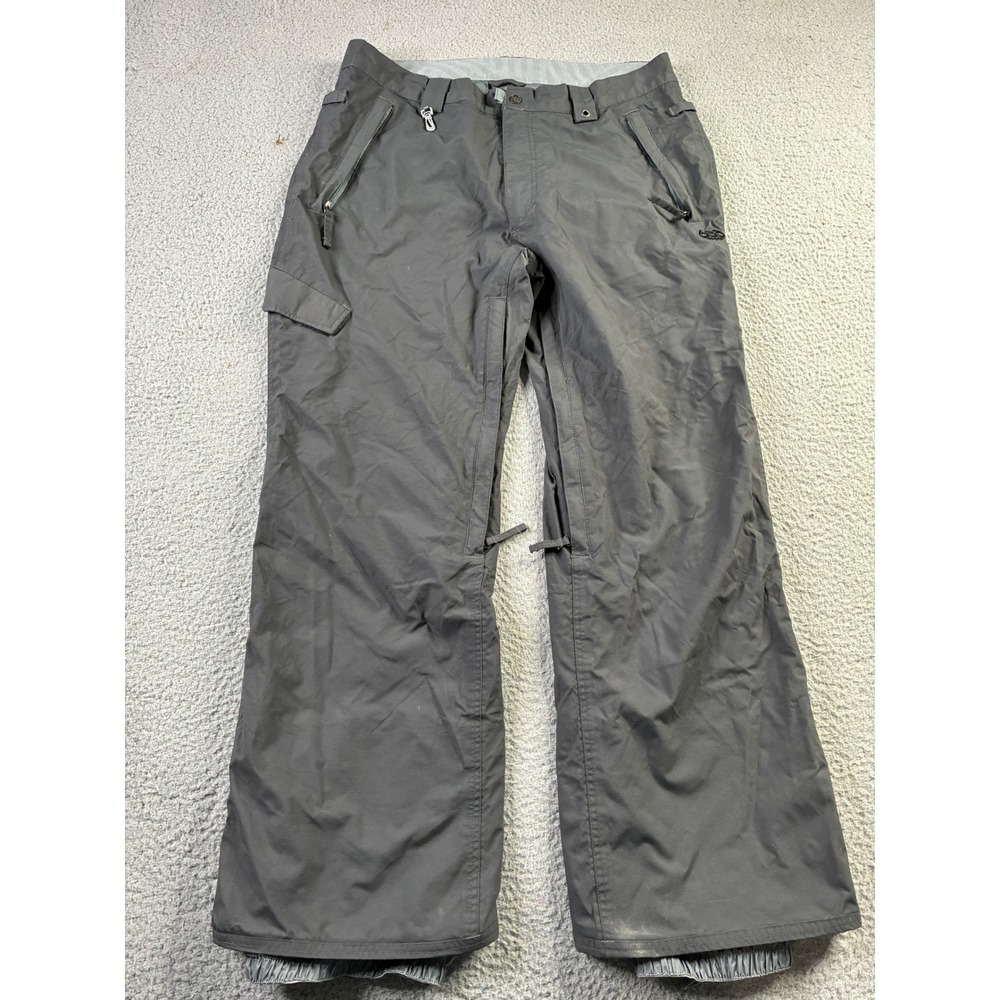 686 Mannual Mens Large Charcoal Grey Snowboard Ski Pants Thermal Rating 4 KCR203